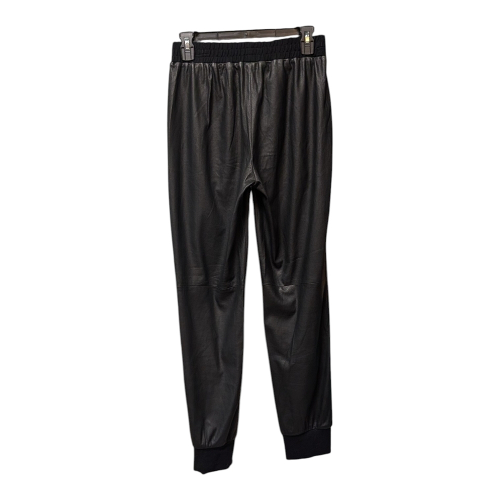BCBGMaxAzria Black Faux Leather Joggers - Picture 4 of 5